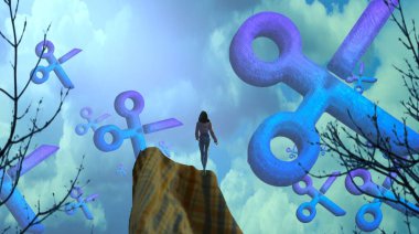 mavi gökyüzünde arka plan