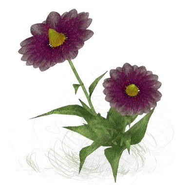 beyaz zemin üzerine suluboya çiçek