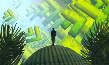 yeşil ağacın güzel iç