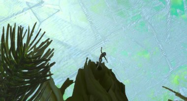 arkaplanda yeşil yapraklar