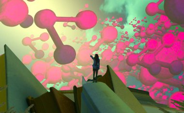 renkli soyut illüstrasyon