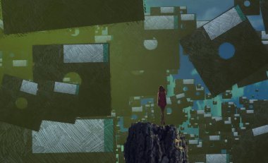 metin için alanı olan soyut kavramsal yaratıcı arkaplan 