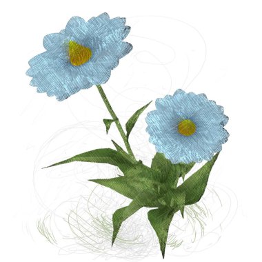 beyaz zemin üzerine suluboya çiçek