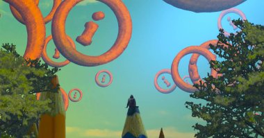 Parktaki Noel ağacı.