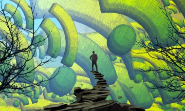 Bahçedeki yeşil ağaç