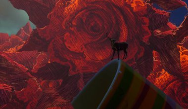 Parkta kırmızı gül