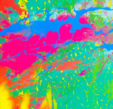 Metin için yeri olan boya lekeleriyle soyut arkaplan  