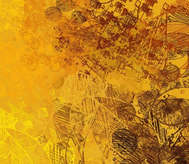 sarı yaprakları ile grunge arka plan