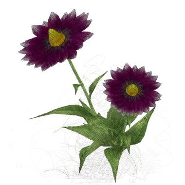 beyaz zemin üzerine suluboya çiçek