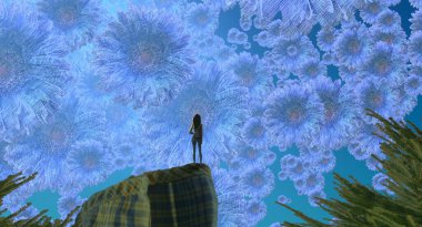 Sahilde palmiye ağacı