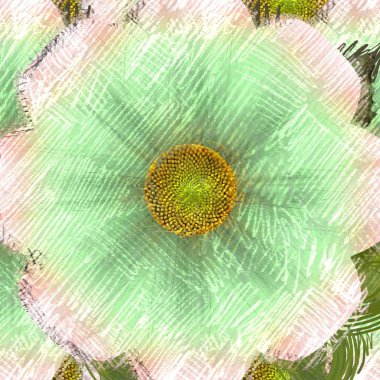 Arka planda çiçekler olan kusursuz desen