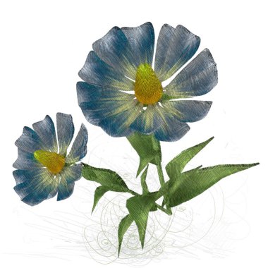 beyaz zemin üzerine suluboya çiçek