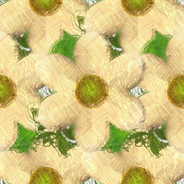 Arka planda çiçekler olan kusursuz desen