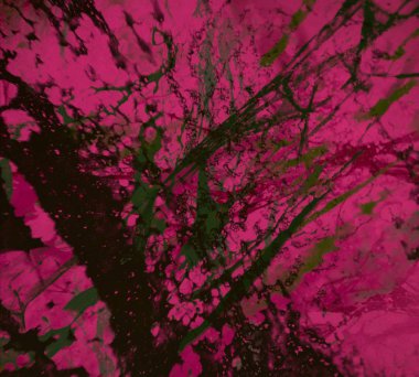 Arkaplanda soyut renkli lekeler