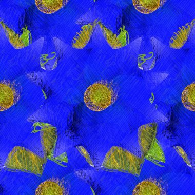 Arka planda çiçekler olan kusursuz desen