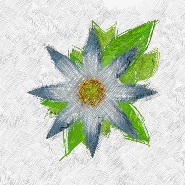 Eskipli arka planda dağınık grungy çiçek