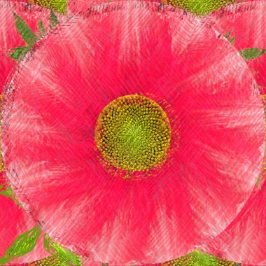 Arka planda çiçekler olan kusursuz desen