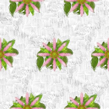 Suluboya çiçekli kusursuz desen