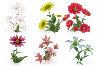 Çiçeklerle kusursuz desen