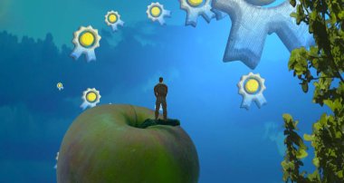 yeşil ve beyaz arkaplan