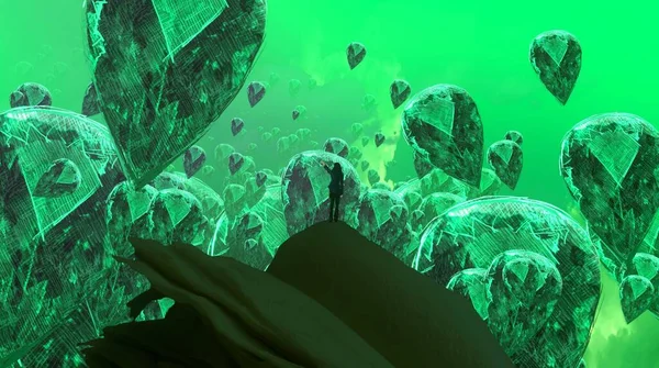 metin için alanı olan soyut kavramsal yaratıcı arkaplan 