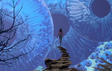 havuzda güzel kadın