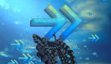 su ile mavi arka plan