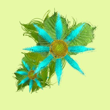 kopya alanı ile arka plan için sanatsal renkli illüstrasyon