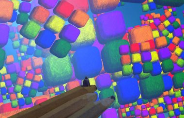 Soyut sanat dokusu. Renkli doku. Modern sanat eserleri. Renkli görüntü. Modern sanat. Çağdaş sanat.