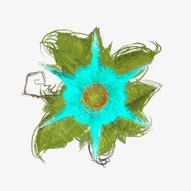 Eskipli arka planda dağınık grungy çiçek