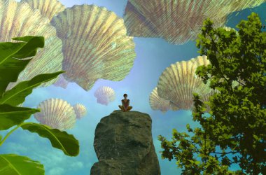 bahçede tropikal ağaç