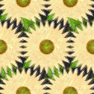 Arka planda çiçekler olan kusursuz desen