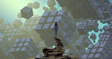 Şehrin soyut Illustration