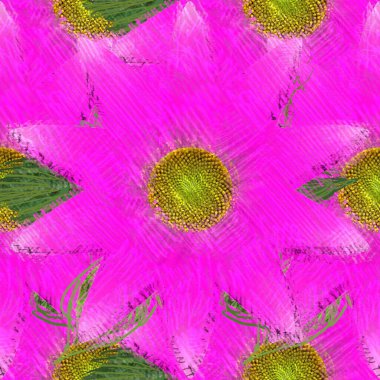 Dağınık tarzda çiçek çizim, grungy arka plan.