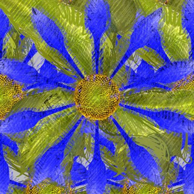 Arka planda çiçekler olan kusursuz desen