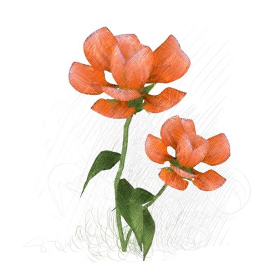 beyaz zemin üzerine suluboya çiçek