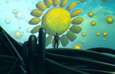 yeşil ve sarı çiçekler