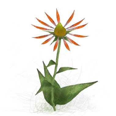 beyaz zemin üzerine suluboya çiçek