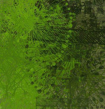 Grunge arka planı yeşil yaprakları ile