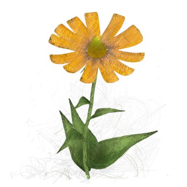 beyaz zemin üzerine suluboya çiçek