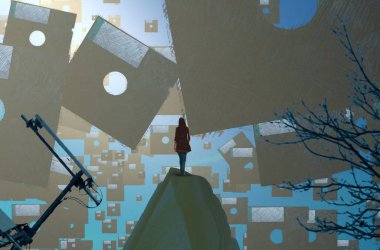 Bir şehrin soyut görüntüsü