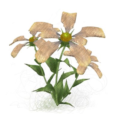 beyaz zemin üzerine suluboya çiçek