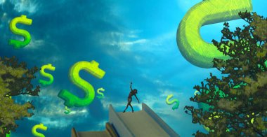 yeşil ve sarı gökyüzü