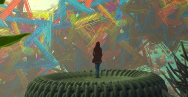 Bahçedeki yeşil ağaç