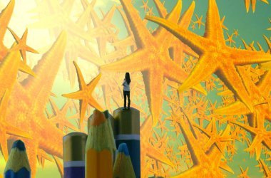 şehrin sanat illüstrasyon