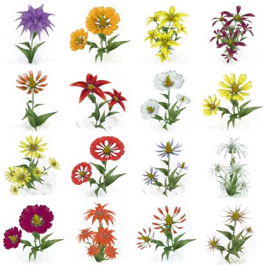 Çiçeklerle kusursuz desen