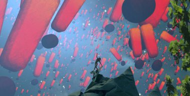 metin için alanı olan soyut kavramsal yaratıcı arkaplan 