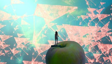 cadılar bayramı ve yeşil arka plan