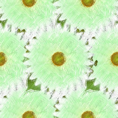 Dağınık tarzda çiçek çizim, grungy arka plan.