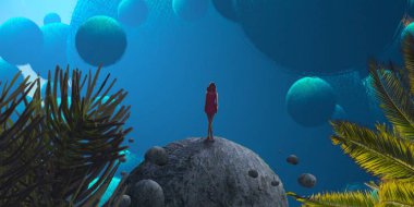 noel ağacı ve deniz